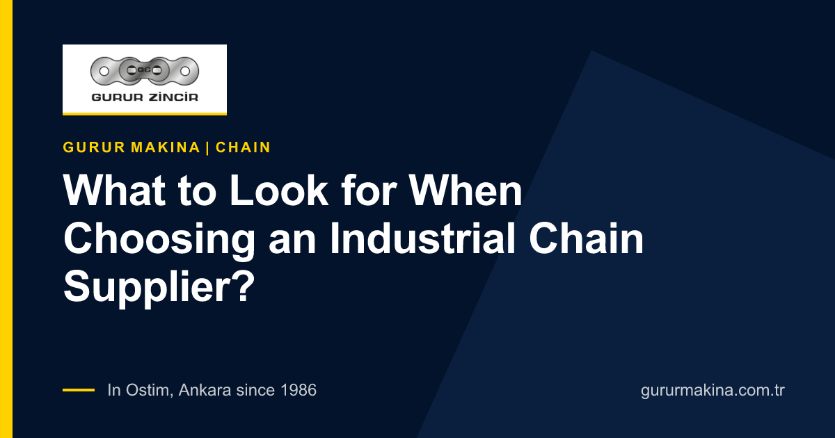 What to Look for When Choosing an Industrial Chain Supplier?
