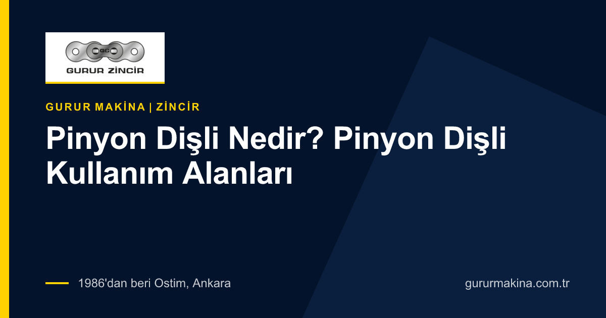 Pinyon Dişli Nedir? Pinyon Dişli Kullanım Alanları