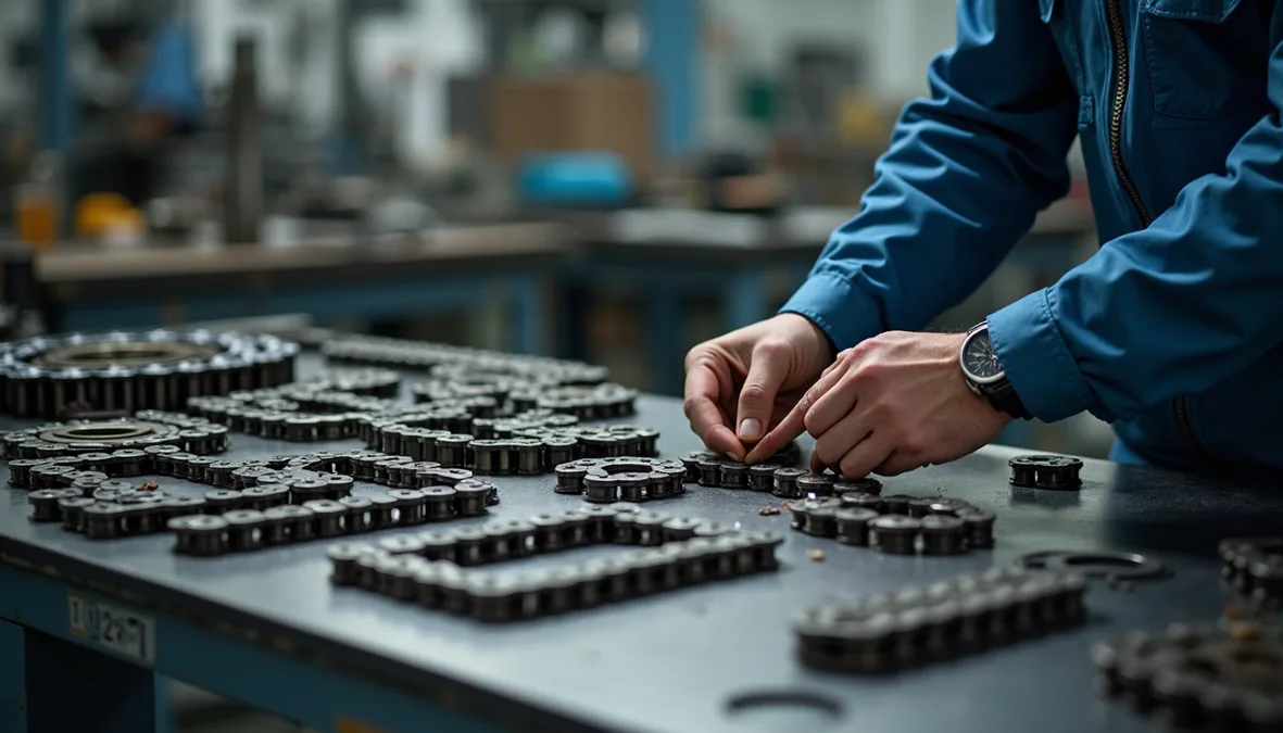 Industrial parts prepared for sample submission in chain and sprocket supply